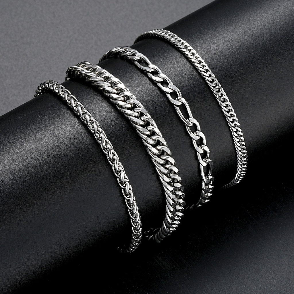 Bracelet homme et femme en acier inoxydable de style européen et américain