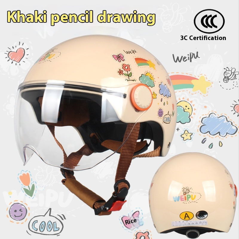 Cute Cartoon Windscreen Casque de voiture électrique