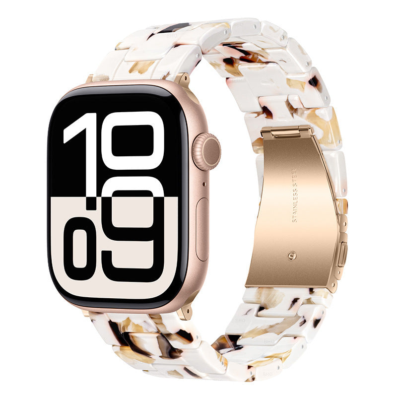 Bracelet de montre à trois maillons en résine compatible avec la montre