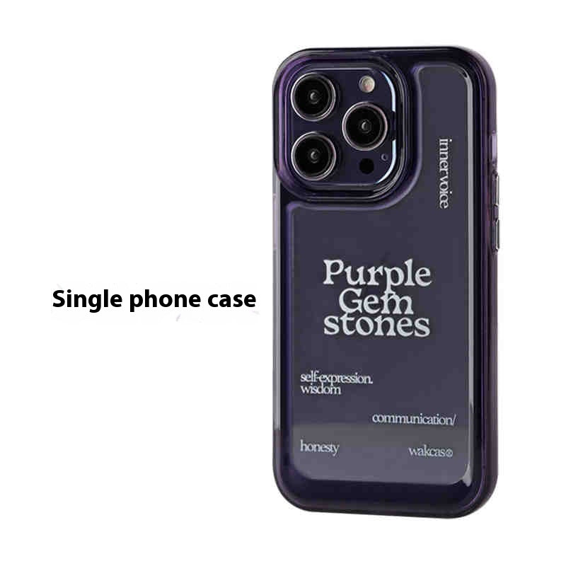 Personnalité avec boîtier de téléphone violet transparent résistant à la chute
