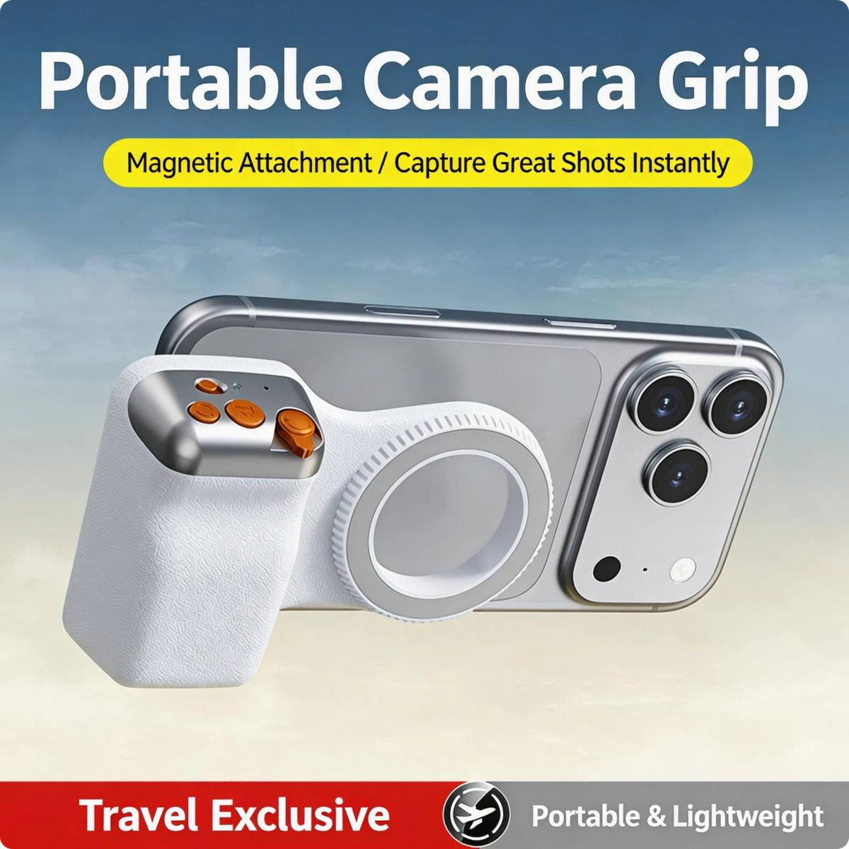 Magnetic Camera Grip Stabilizer with Wireless Remote