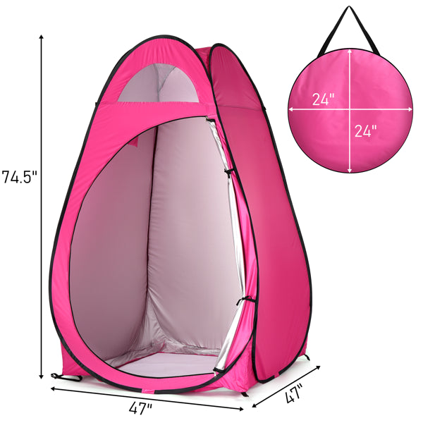 Portable Outdoor Pop-up Toilette Dressing Fitting Room Privacy Shelter Tente Rose