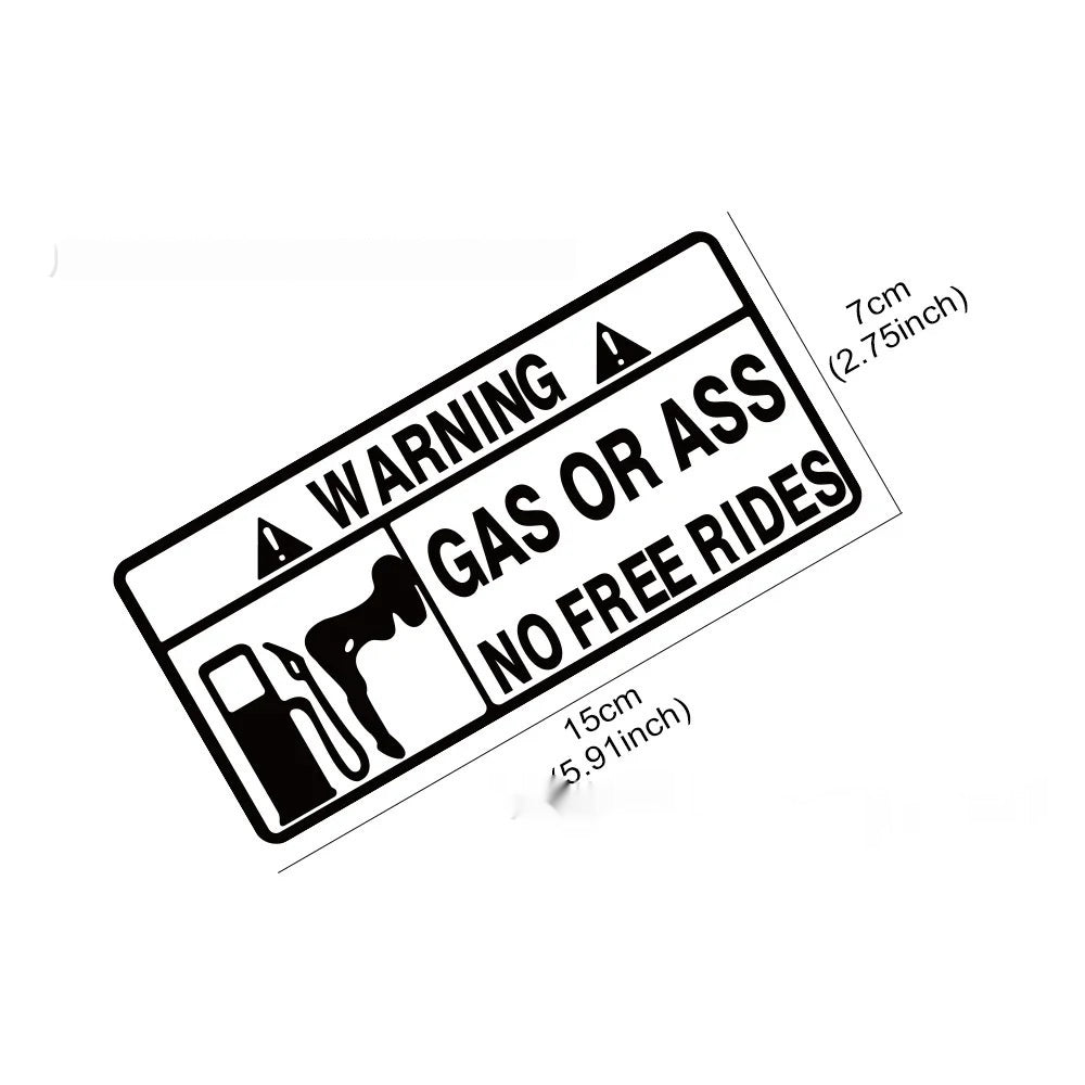 Sticker de voiture réfléchissant avec avertissement lettres anglaises