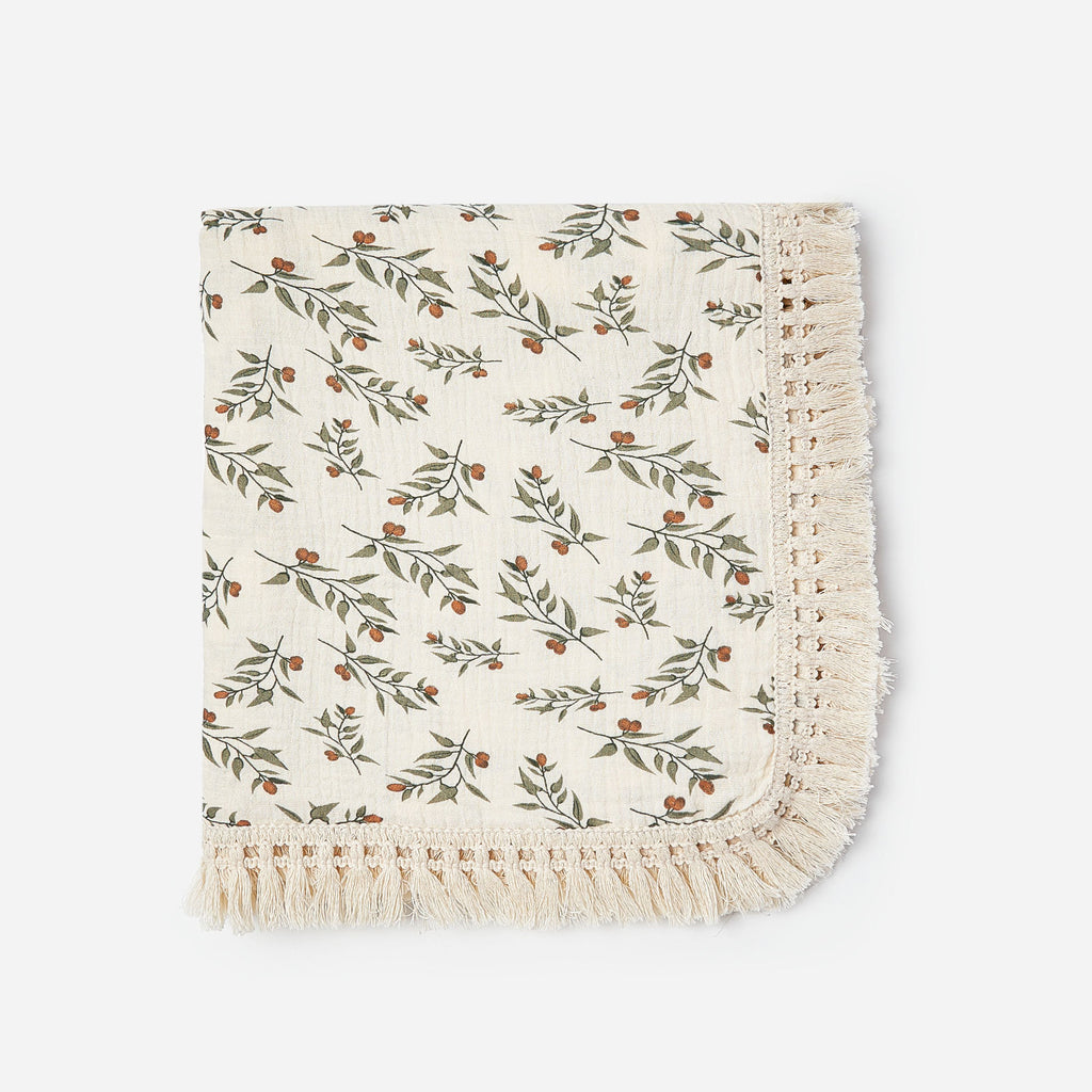 Crêpe de coton imprimé Couverture en tassel
