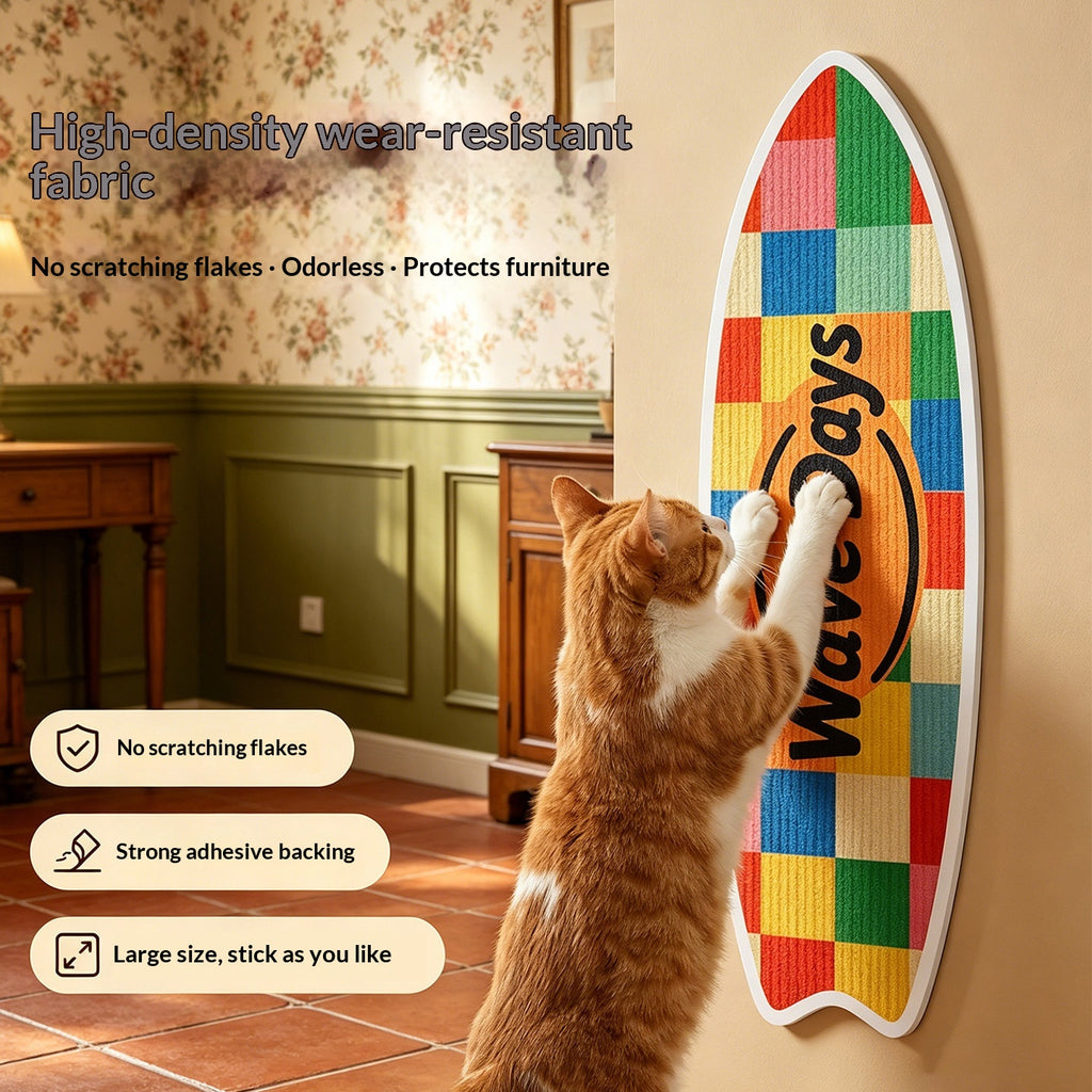 Scratcher de chat rectangulaire avec des tampons feutres