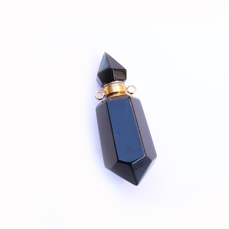 Pendentif de chaîne de bouteille de parfum en cristal naturel