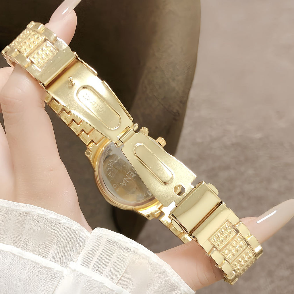 CONTENA Montre femme en or entièrement incrustée de diamants