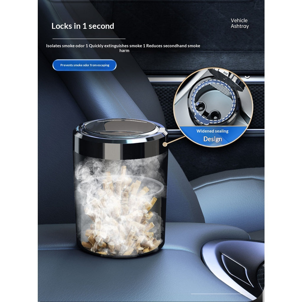 Cendrier de voiture, Linge de céramique, Incendie, Couvercle auto-ouvert, LED, amovible