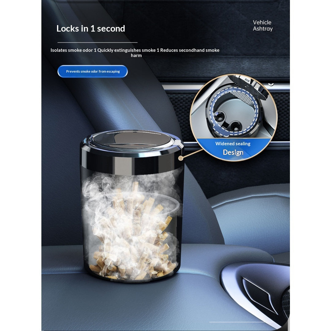 Cendrier de voiture, Linge de céramique, Incendie, Couvercle auto-ouvert, LED, amovible