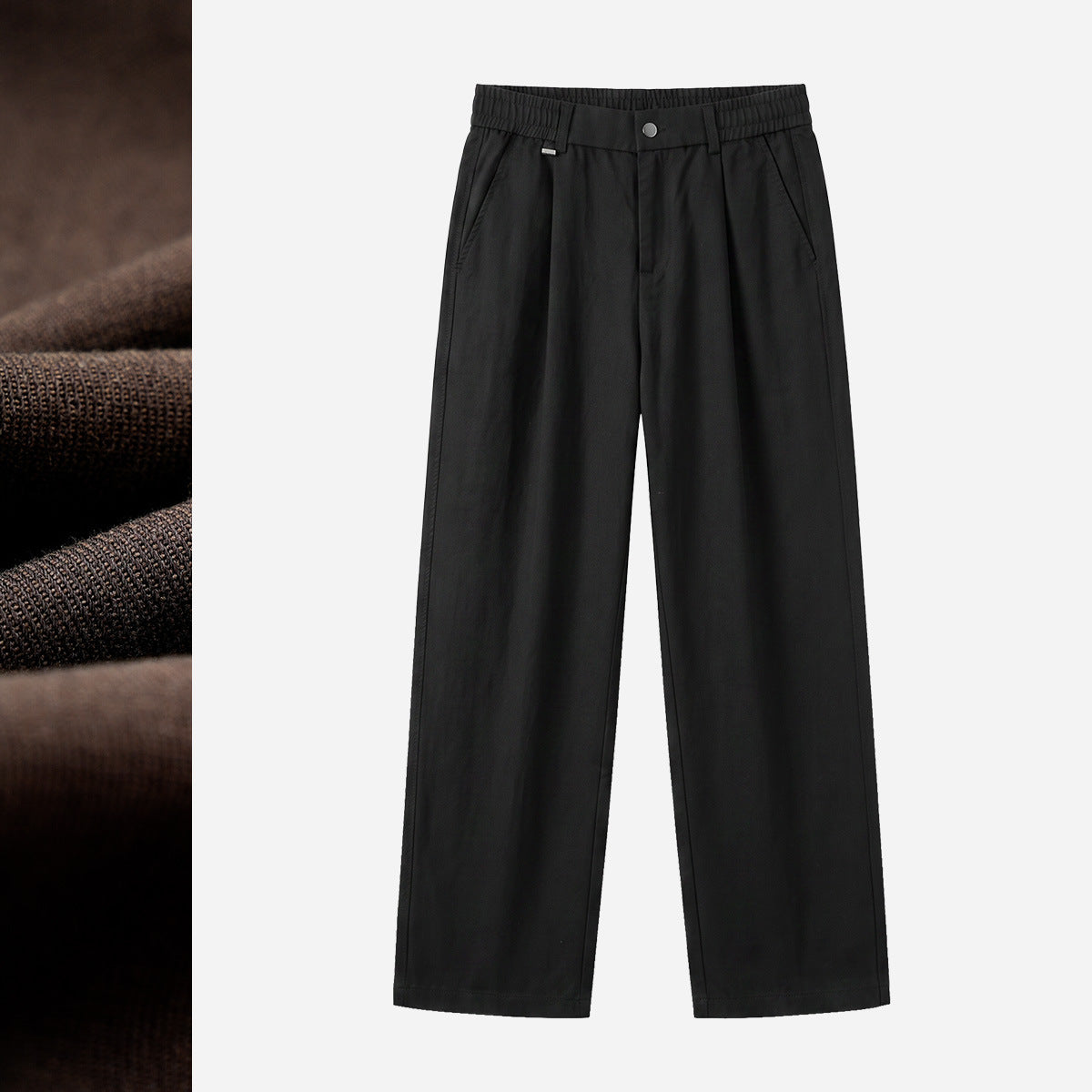 Pantalons casual pour hommes Pantalons en tissu de taille droite