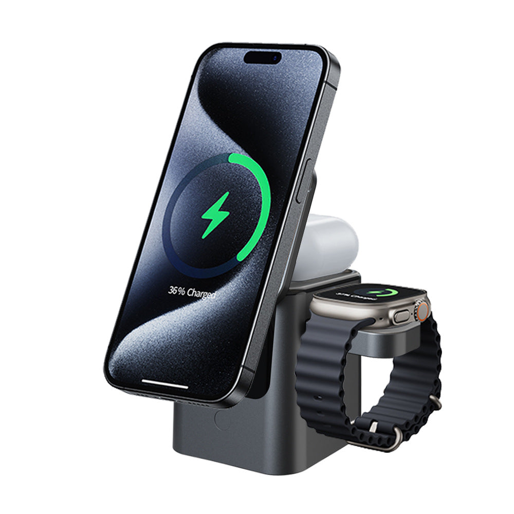 Support de charge sans fil magnétique à pliage rotatif électrique