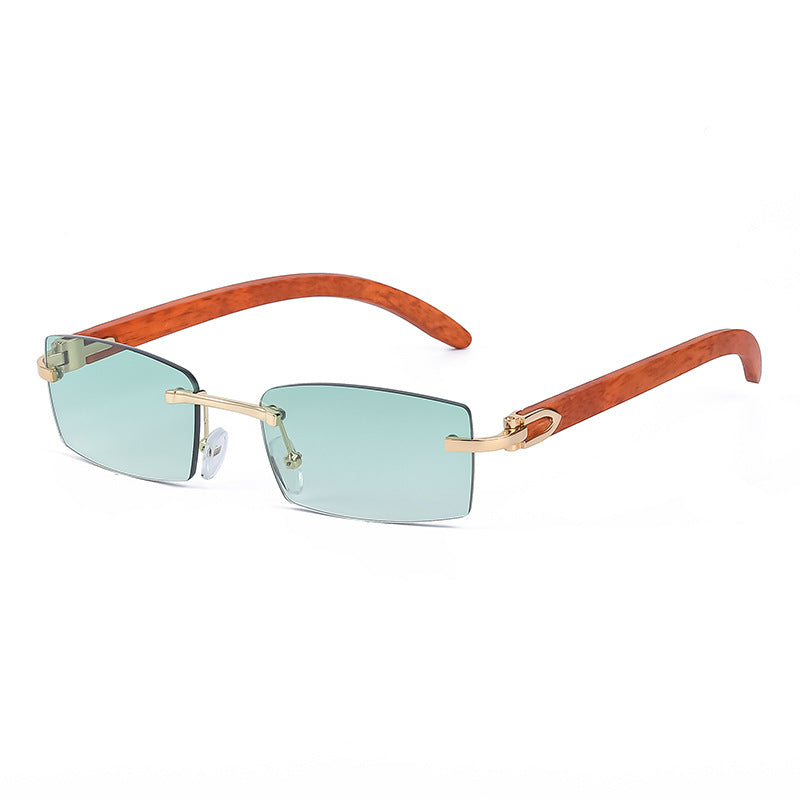Lunettes de soleil de mode Lunettes de soleil homme ultra-claires sans cadre Marine Diamond Trimming Trend 75