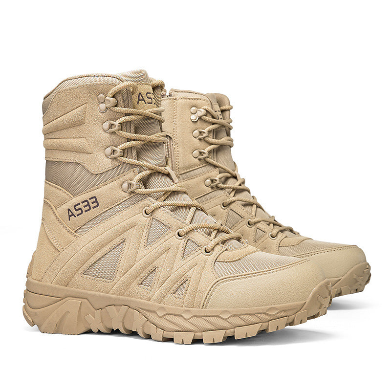 Bottes de randonnée en cuir respirant Chaussures d'escalade haut de gamme et bottes de travail robustes