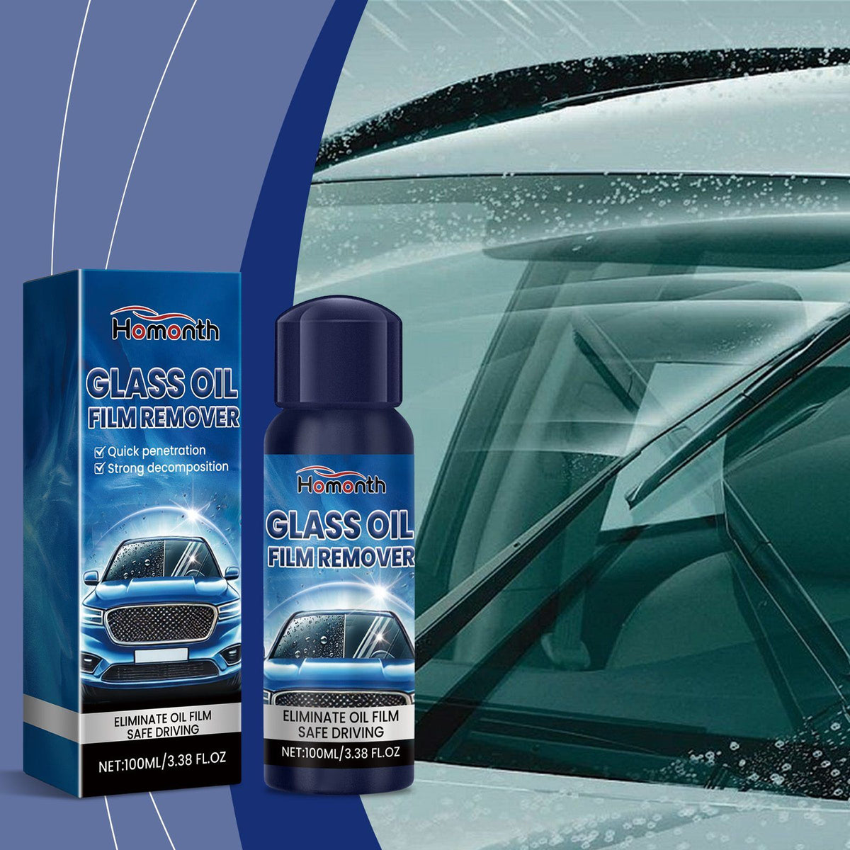 HOMONTH Automotive Windshield Glass Film Cleaner