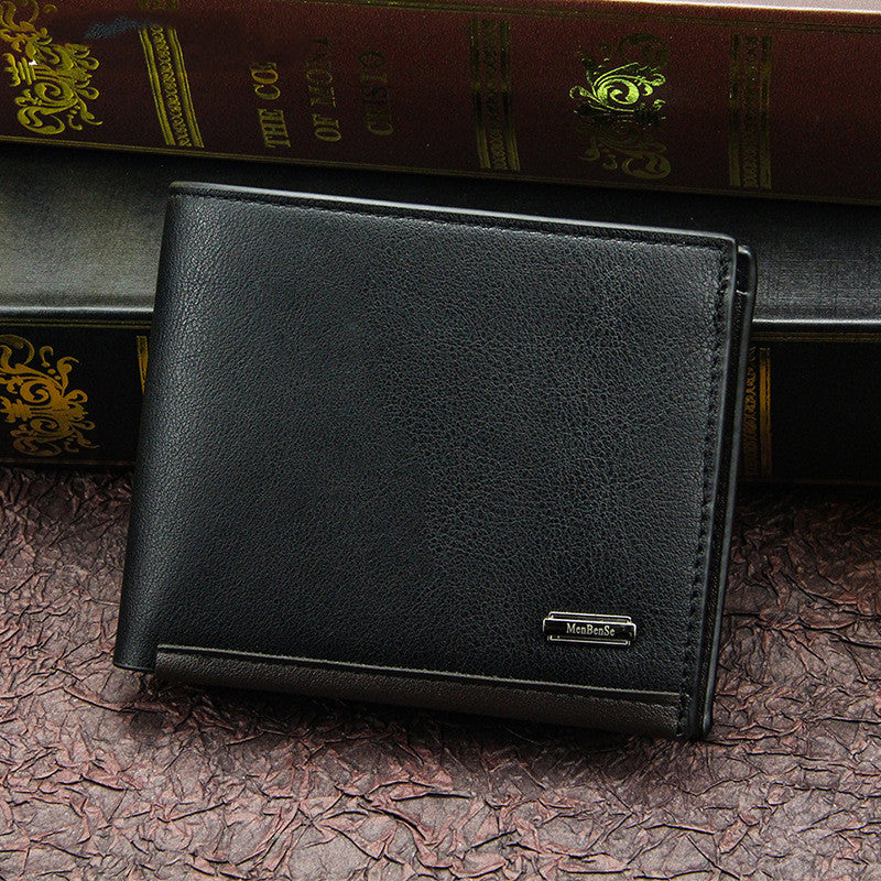 Portefeuille de sac triple horizontal pour affaires courtes pour hommes