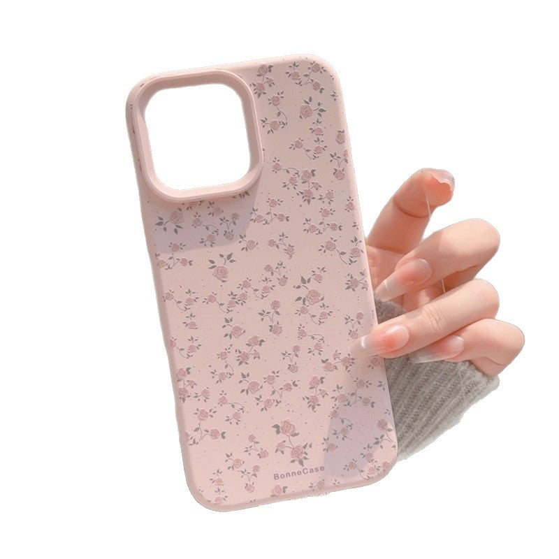 Boîtier de téléphone en silicone liquide à patron rose