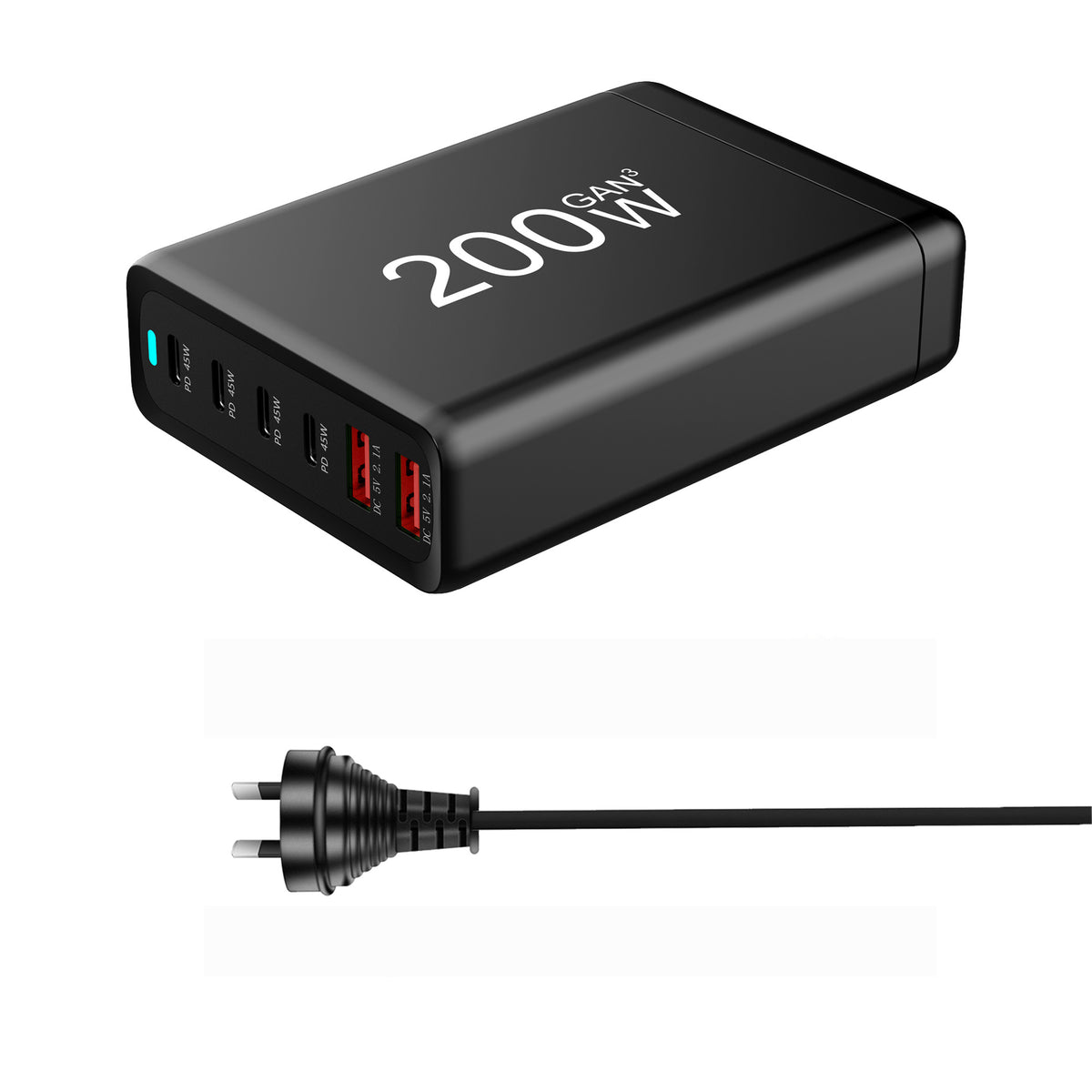 Chargeur de gaz à haute puissance de 200W Nitride