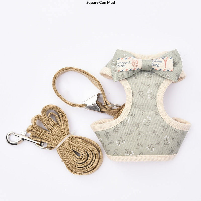 Leash de style vestois pour les chats et les chiens à pied
