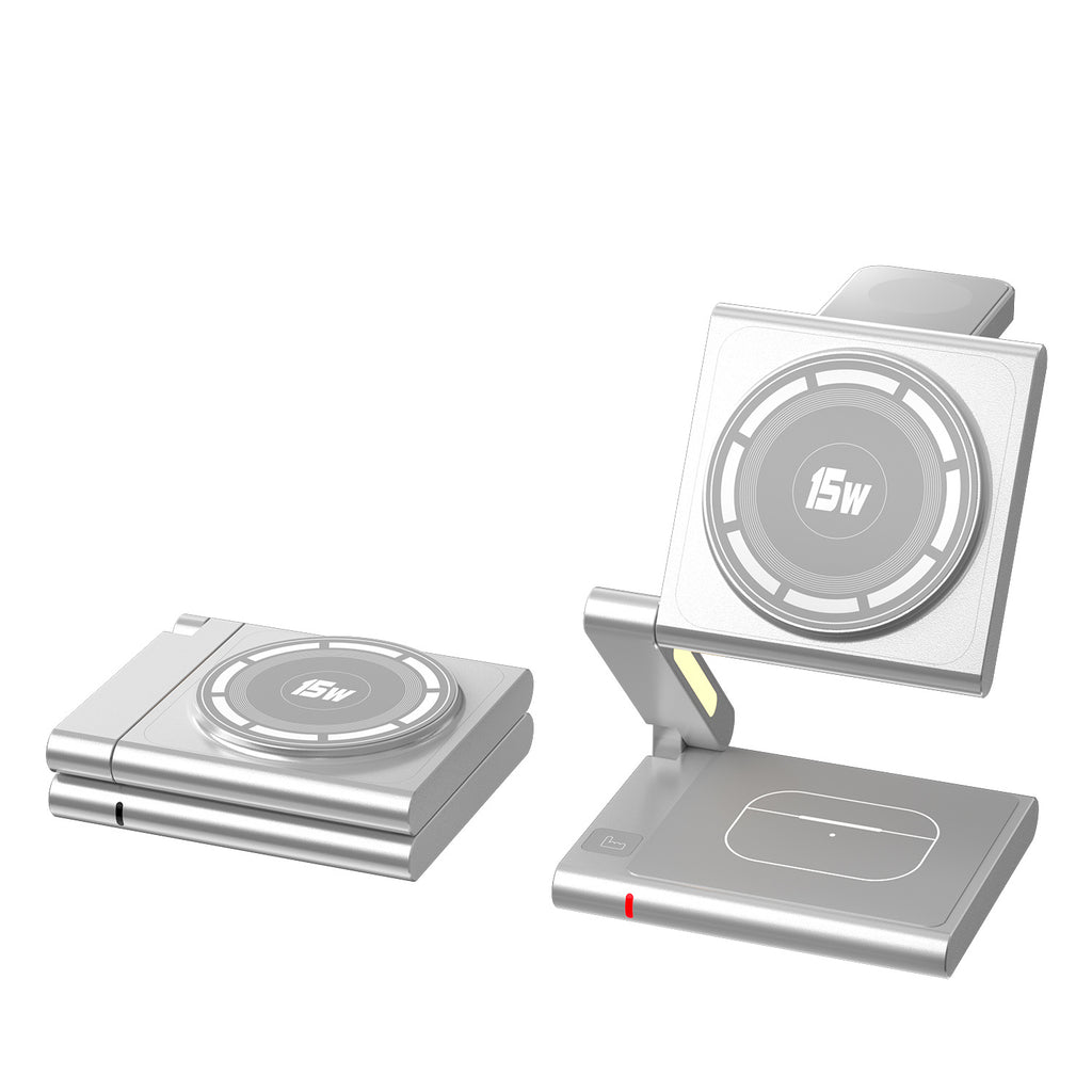 Casque de téléphone mobile pliant Chargeur sans fil trois en un