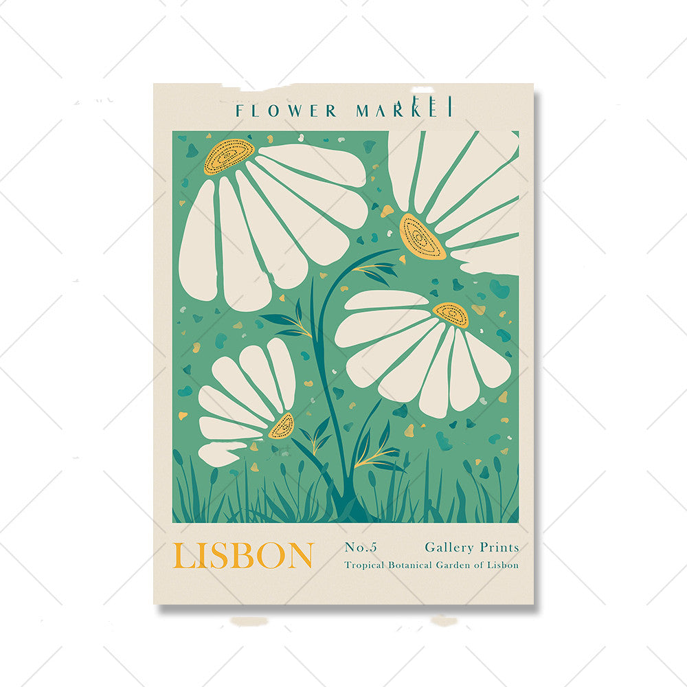 Floral Vintage Poster Canvas Imprimer Mural