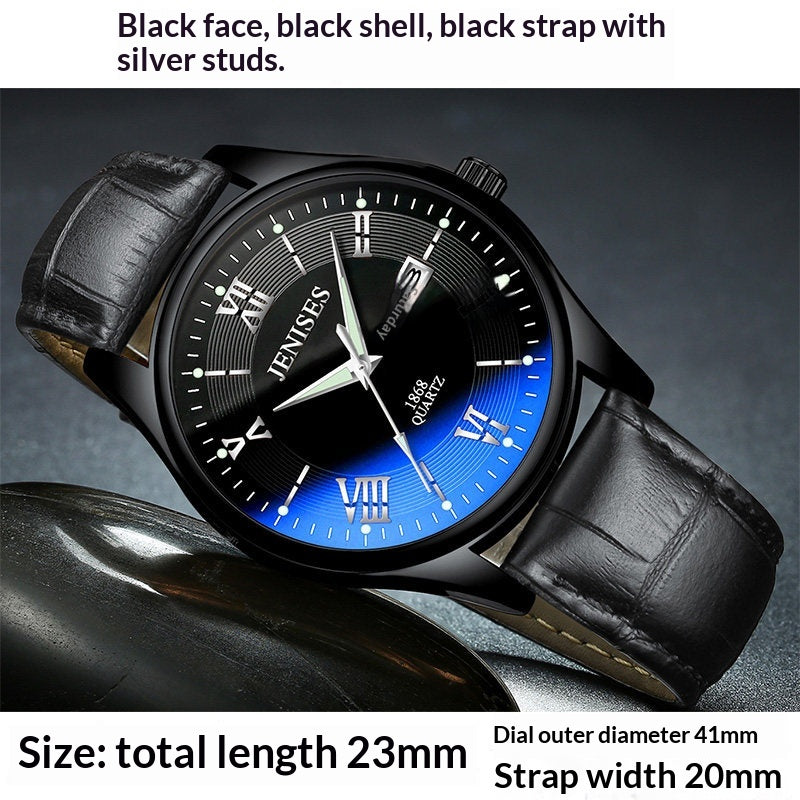 Montres pour hommes Montres étudiantes Montres sportives Quartz Ultra-mince Imperméable Trendy Luminous Displa