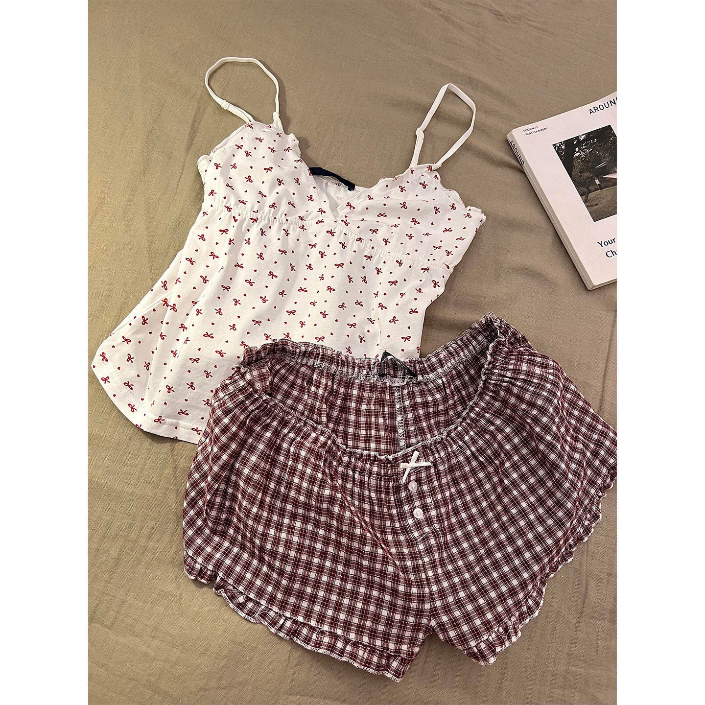Femmes Casual Floral-print Camisole Pajamas