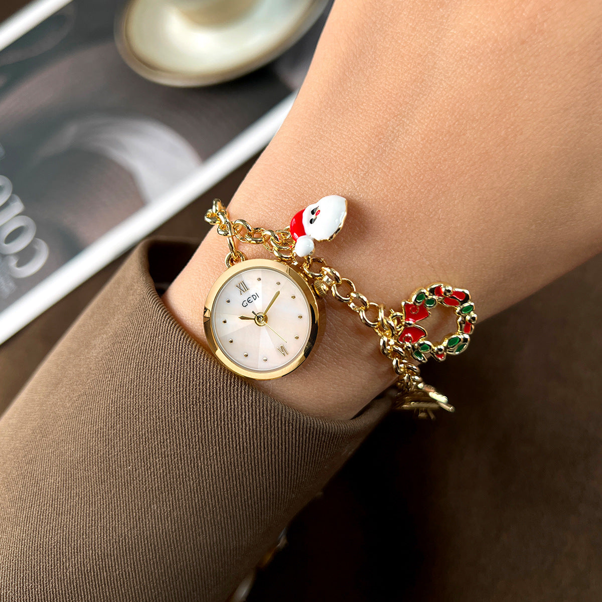 Bracelet de Noël Quartz montre pour les femmes