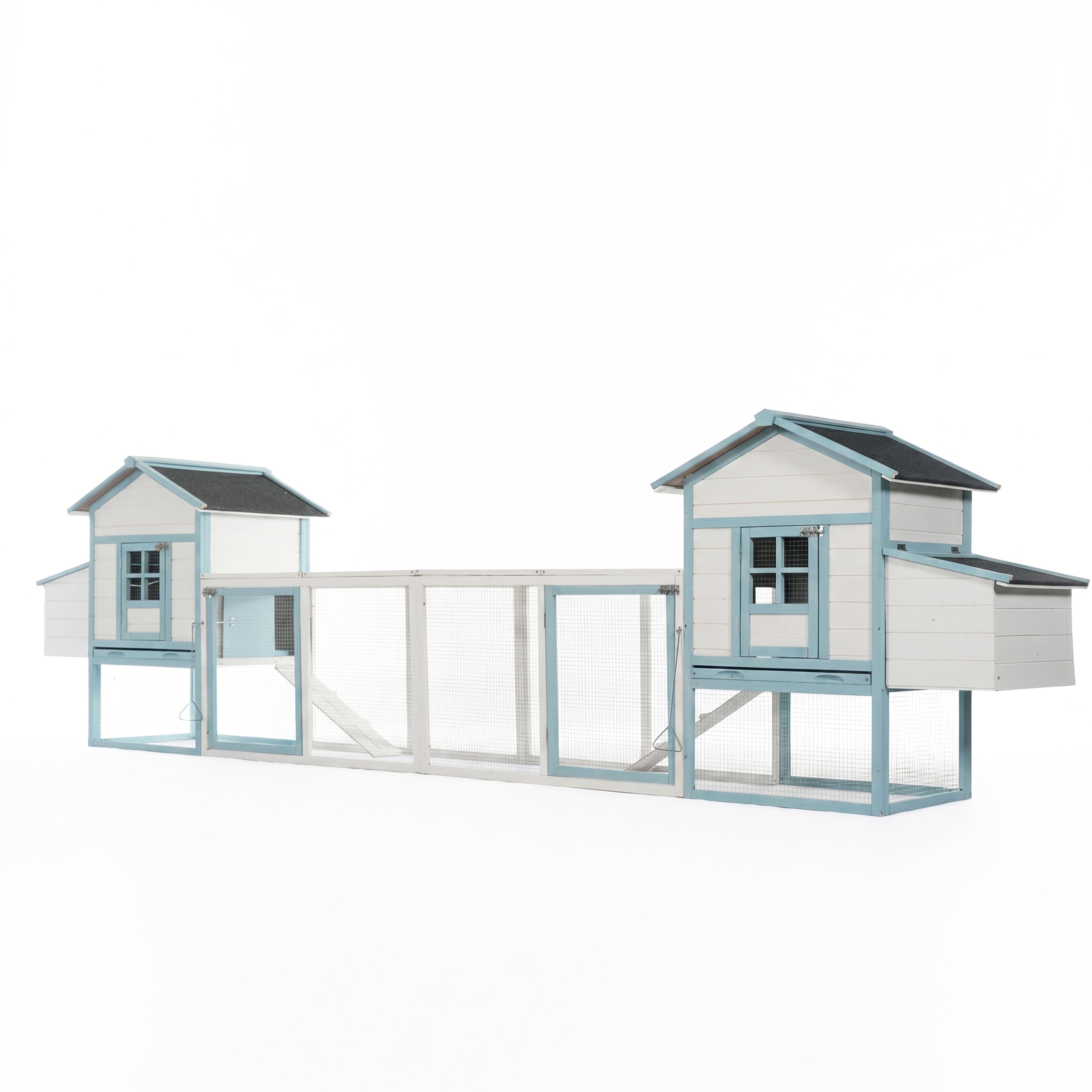 Coop grand poulet en bois avec double boîte de nidification