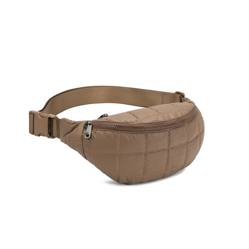 Sac de taille casual de couleur solide avec un motif diamanté