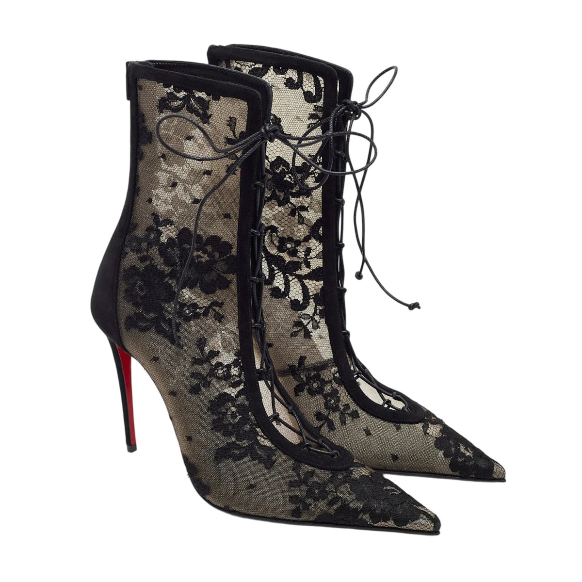 Sexy Sheer Bottes en dentelle à talons hauts