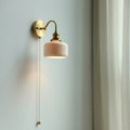 Chambre à coucher Mur Lampe Chambre à coucher Salon Céramique Cuivre Rotatable avec cordon de serrage