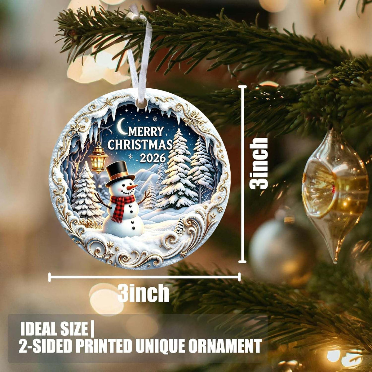 Ornement de Noël Snowman 2026