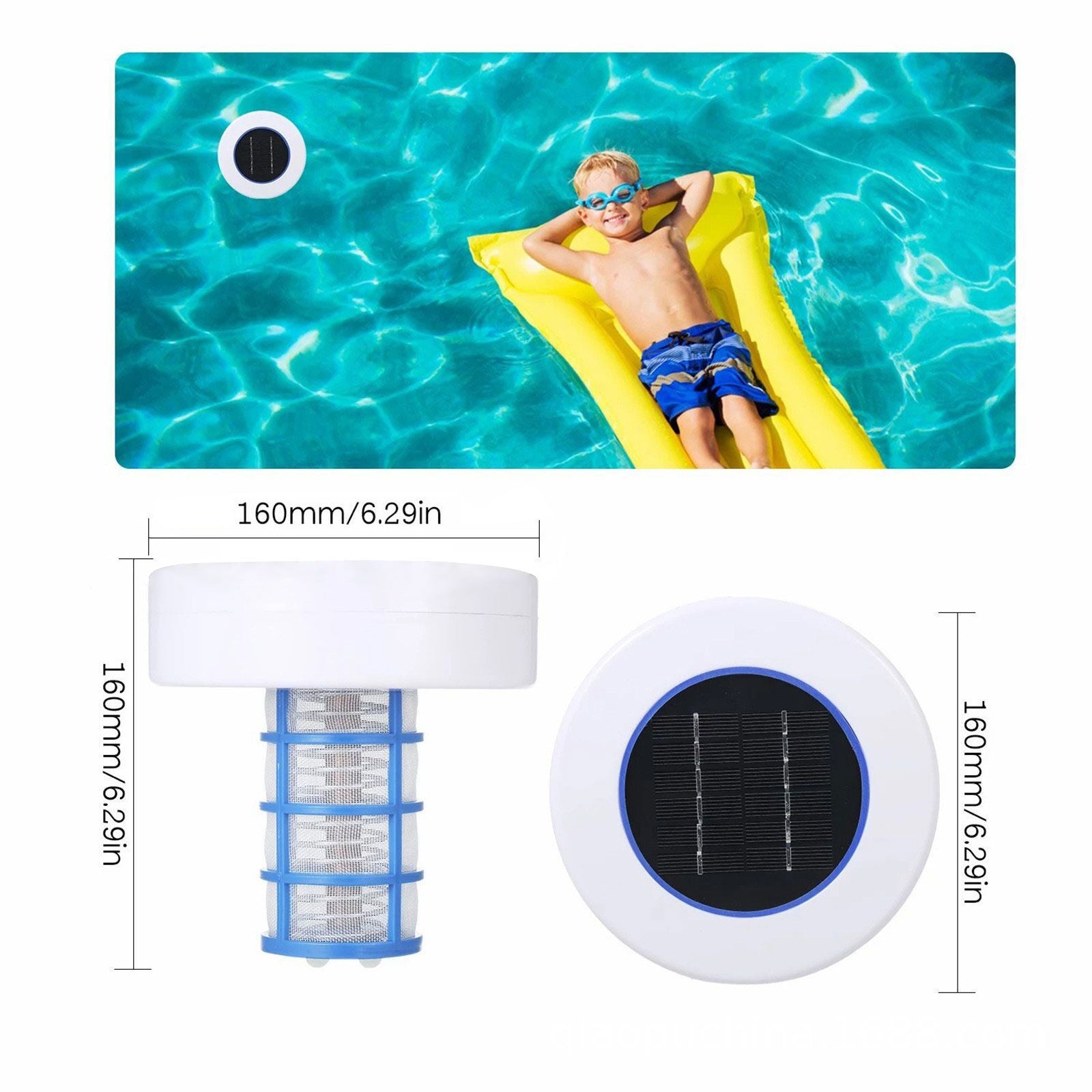 Purificateur solaire de piscine d'ions cuivre