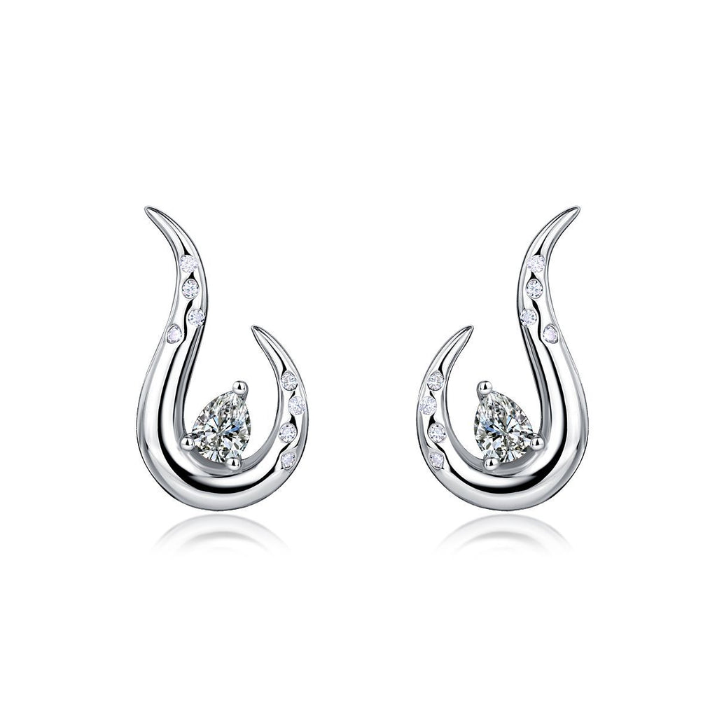 S925 Boucles d'oreilles de largage en argent sterling