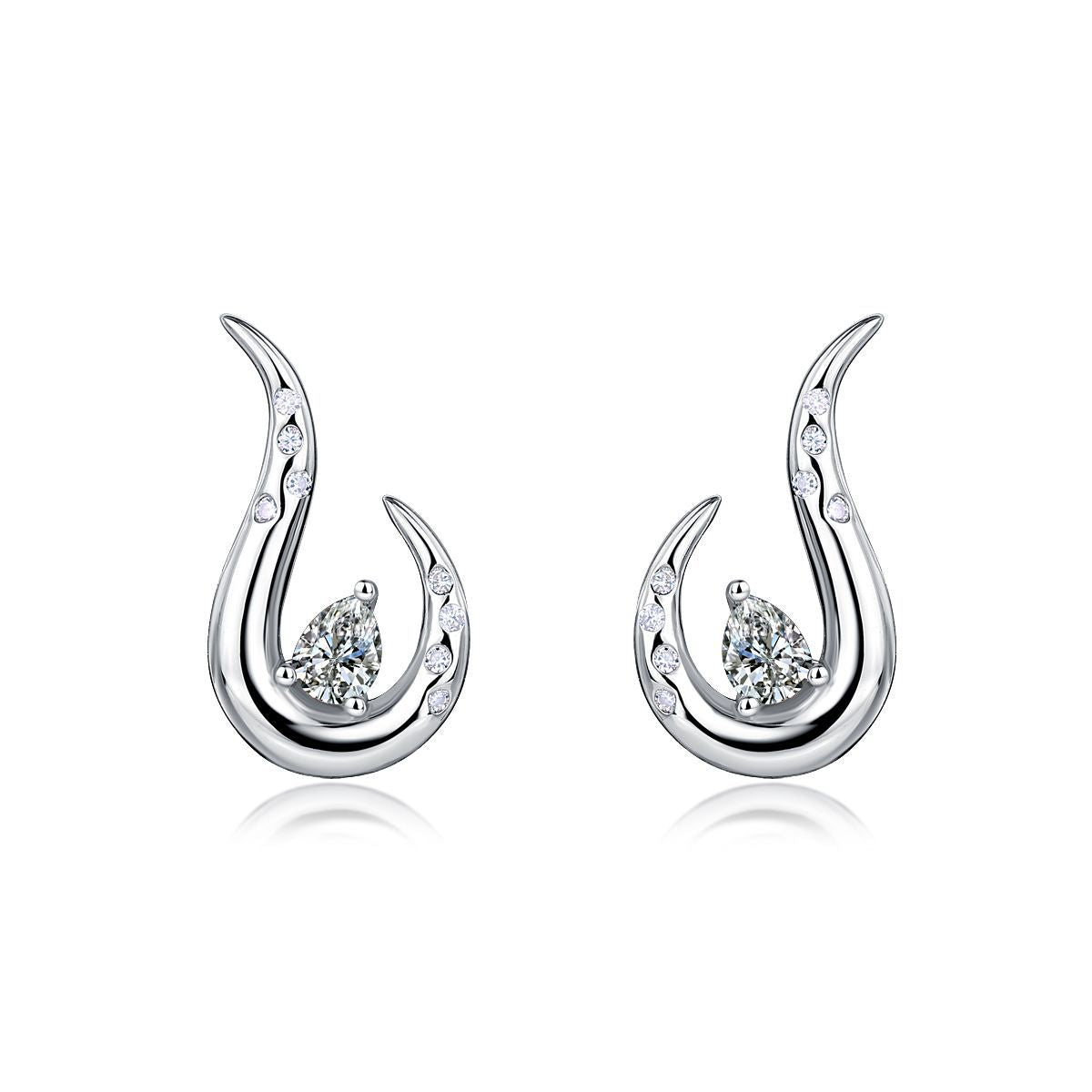 S925 Boucles d'oreilles de largage en argent sterling