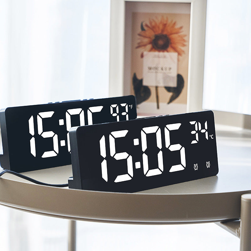 Horloge électronique multifonction créative Simple grand écran Horloge alarme multi-groupes