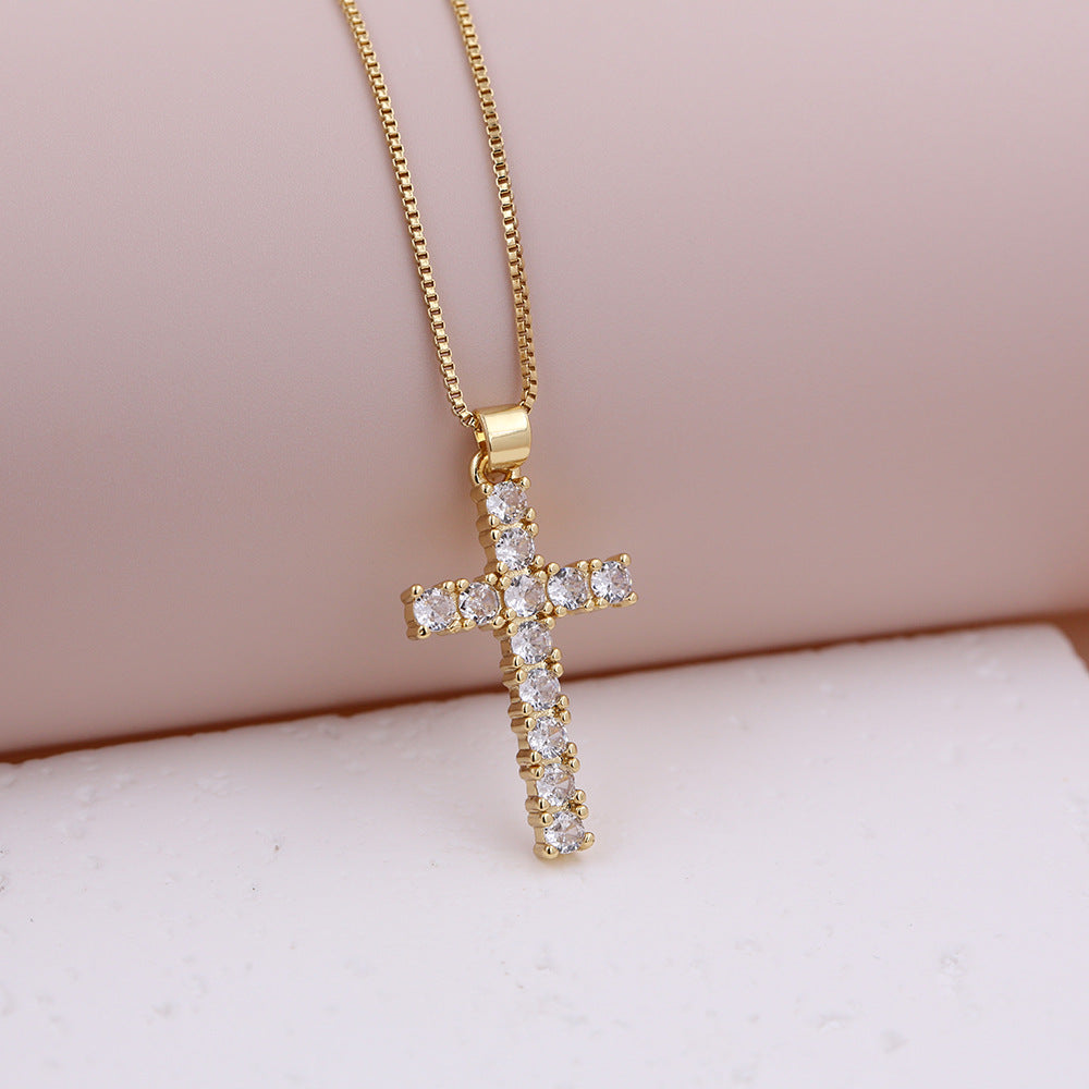 Mini collier de pendentif couleur Micro-Paved Zircon
