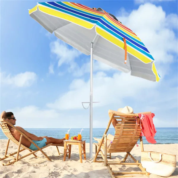 6.5 Parapluie de plage pieds - multicolore