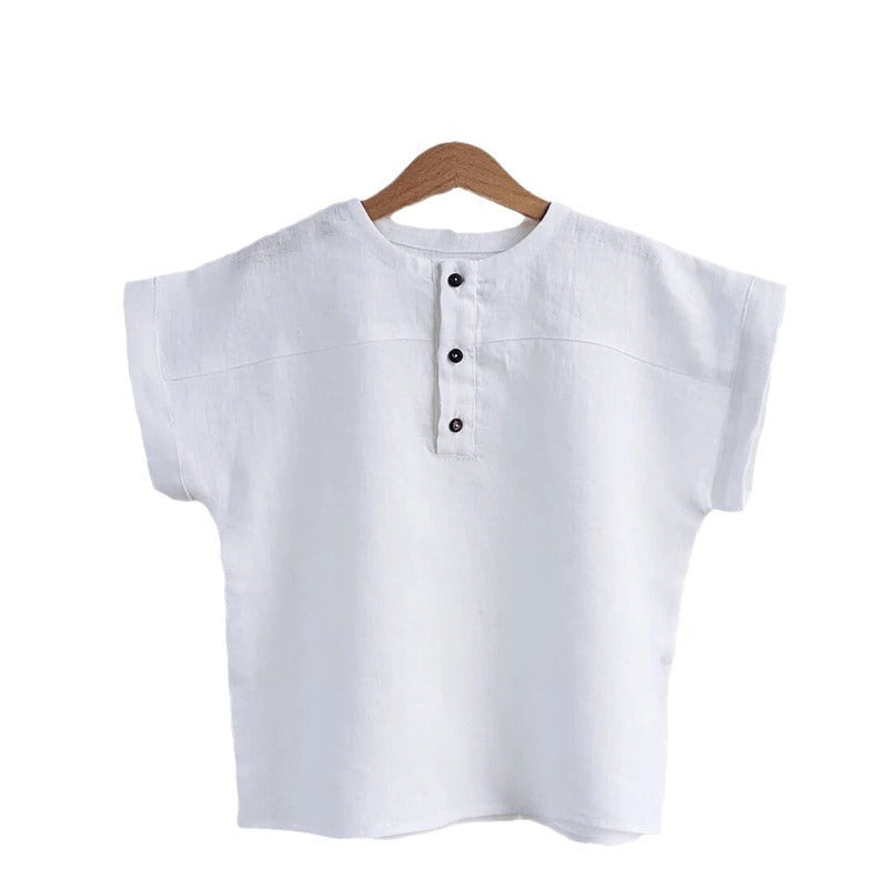 T-shirt en coton à manches courtes Mori Style avant Mince