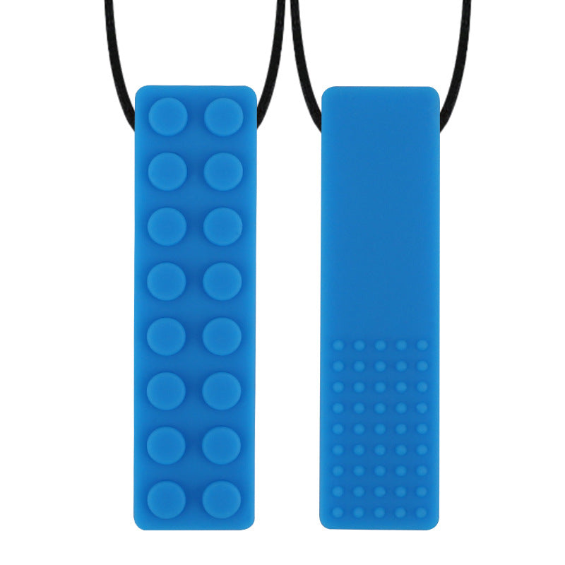 Bâtir des blocs d'attache Pendentif d'échec Rainbow Teether Baby Teether Stick Auto-fermeture