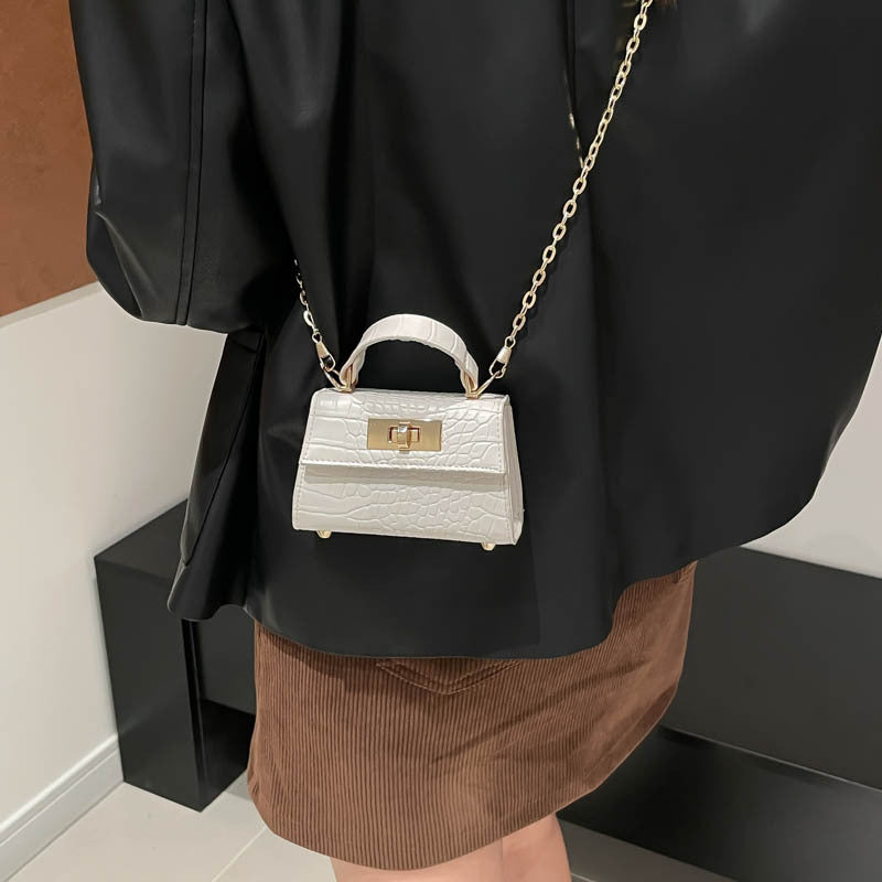 Casual square handbag with shoulder strap