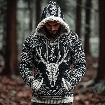 Hoodie imprimée casual homme sans poches