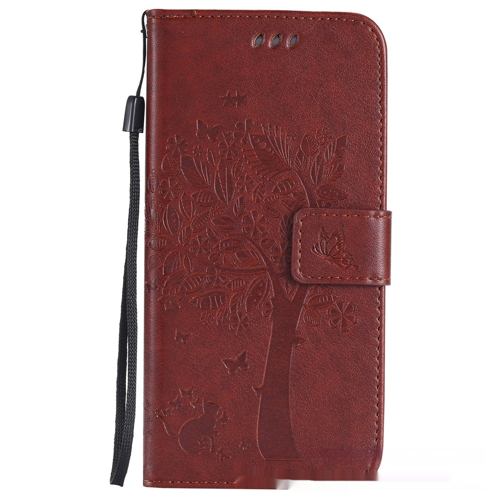 S23 Boite de téléphone mobile pour chat et arbre