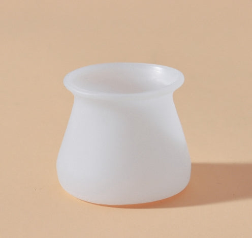 Chaise ronde en silicone Couverture de pied blanche