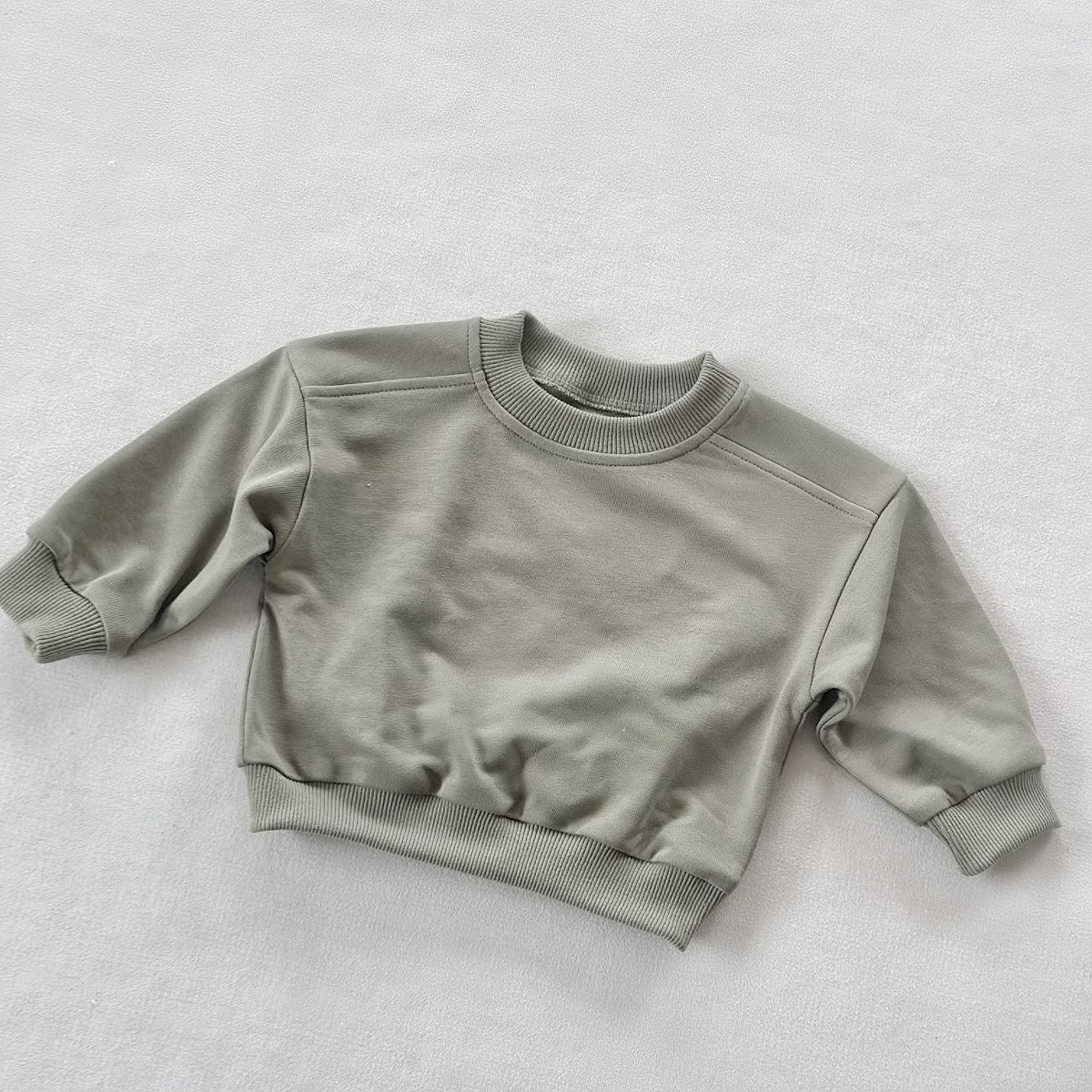 Sweatshirt Terry-Fleece à col rond style pour petits enfants