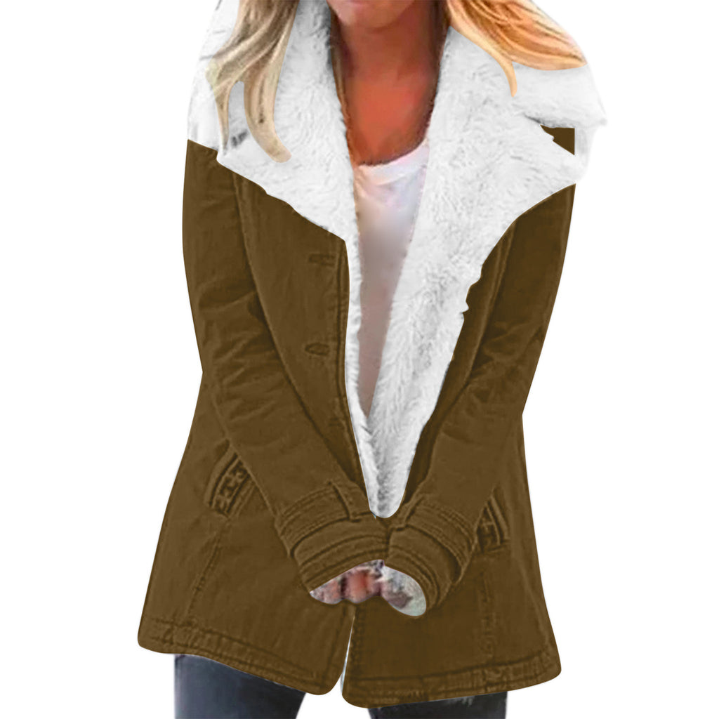 Manteau de coton chaud à manches longues à manches longues