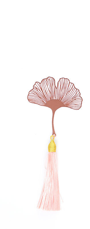 Motif de papier créatif en métal Plaqué creux Feuille d'érable Tassel Apricot Feuille Signet