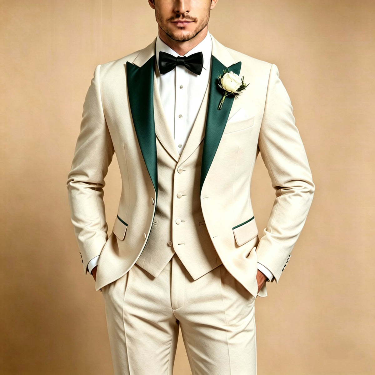 Ensemble de trois pièces pour hommes de couleur