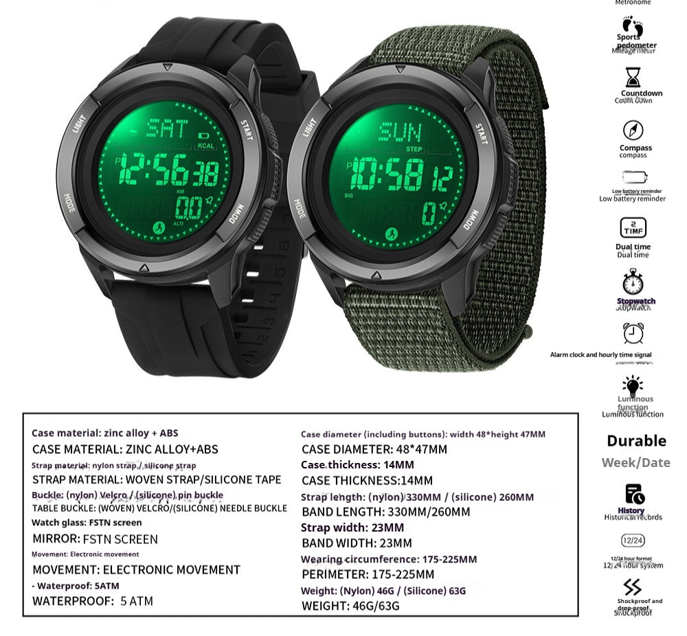 Montres de sport en plein air multifonctionnelles pour hommes
