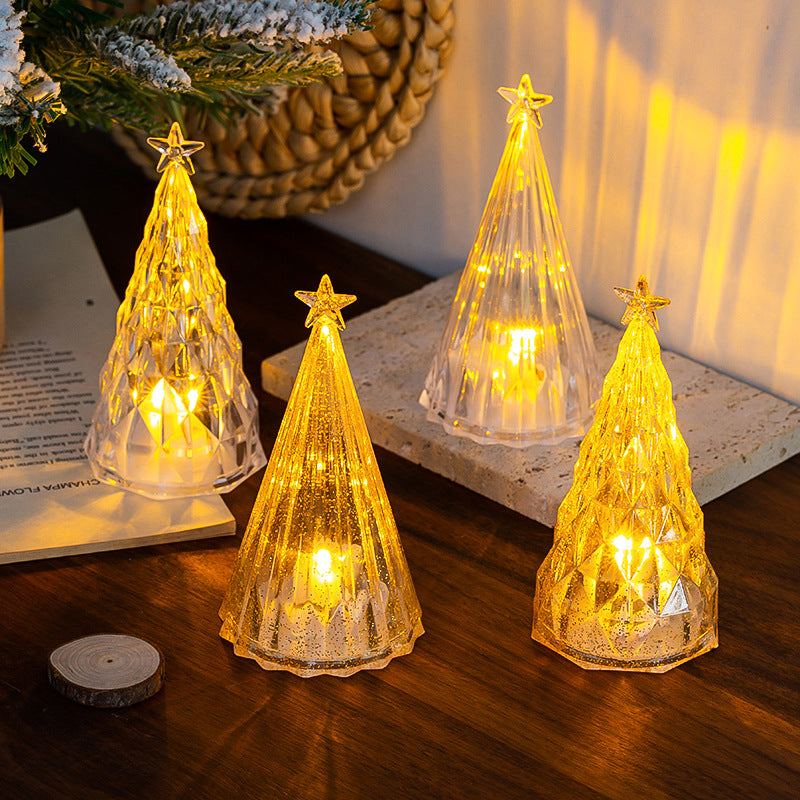 Décorations de Noël Ornements de bureau Arbre de Noël lumineux lumières de nuit Cr pour enfants
